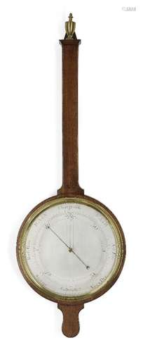 A rare George III mahogany cased wheel barometer, by Christo...