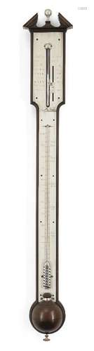 A George III mahogany bayonet tube stick barometer, by Watki...