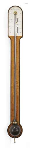 A George III satinwood stick barometer, by Edward Nairne and...