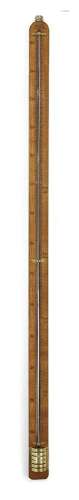 A George III fruitwood wall thermometer, by Cary, London, ea...