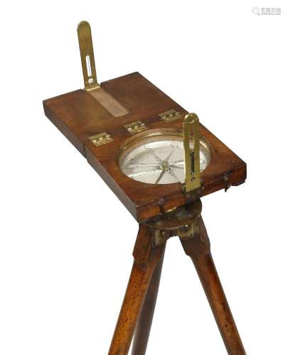 A Regency mahogany cased surveyor's circumferentor, by J.Rax...