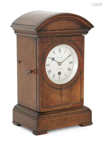 A mahogany mantel timepiece, late 19th/early 20th century, t...