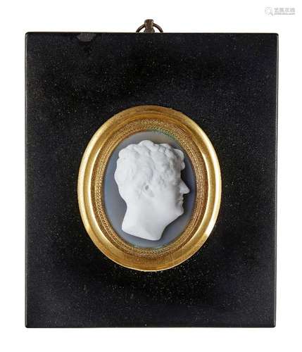 John Henning, Scottish, 1777-1851, a white paste portrait re...