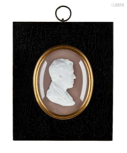 John Henning, Scottish, 1777-1851, a white paste portrait re...