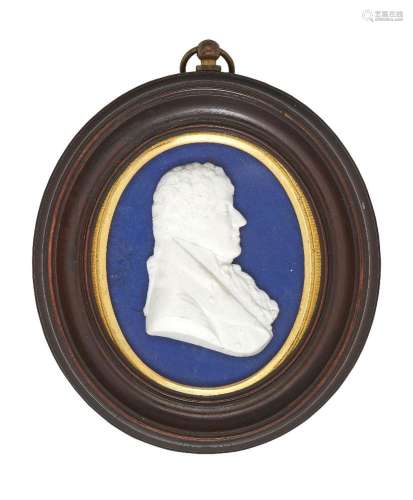 John Henning, Scottish, 1777-1851, a white paste portrait re...