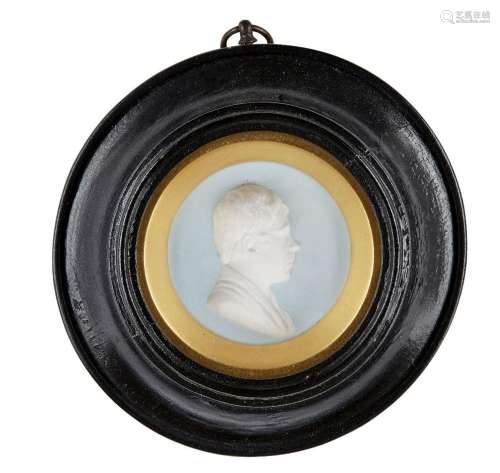 John Henning, Scottish, 1777-1851, a plaster portrait relief...