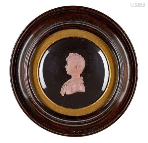 Peter Rouw, British, 1770-1852, a wax portrait relief of a y...