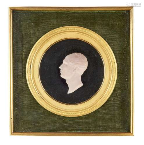 Edward William Wyon, British, 1811-1855, a wax portrait of a...