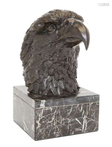 An electroplate model of an eagle's head, late 20th century,...