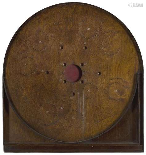 A Coney bagatelle board, mid-20th century, with maker's labe...