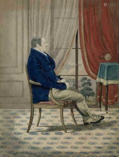 Richard Dighton, British 1795-1880- Portrait of a gentleman,...