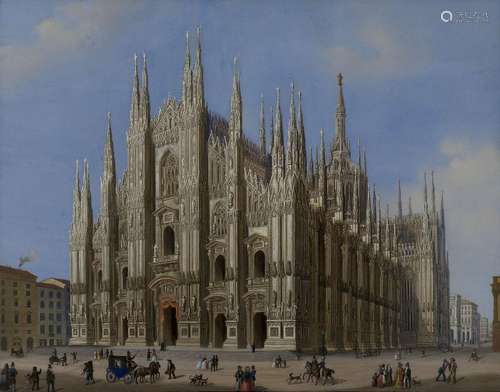 Domenico Landini, Italian 1783–1835-Veduta del Duomo di Mila...