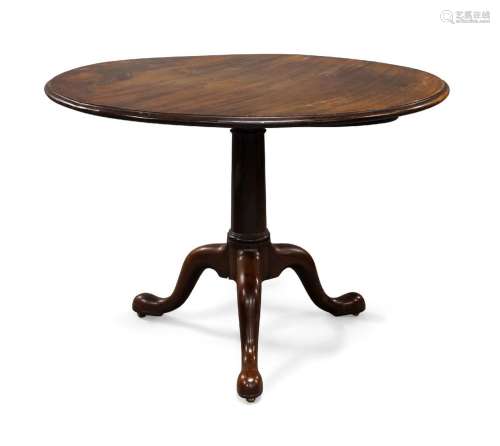 A George III mahogany tilt topped breakfast table, early 19t...