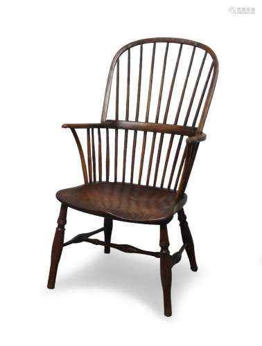 An ash and elm Windsor chair, early 19th century, the high h...
