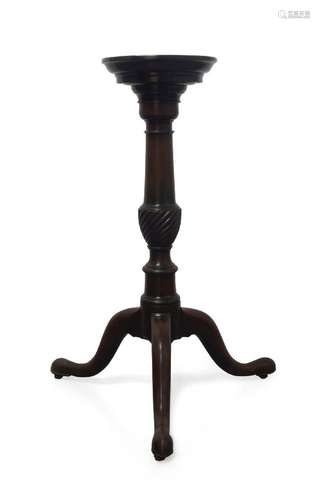 A Regency mahogany tripod wine table, the circular top with ...