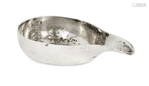 An 18th century silver pap boat