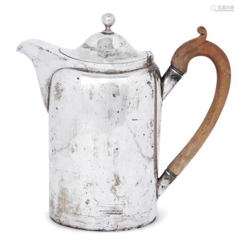 A silver coffee pot by Paul Storr