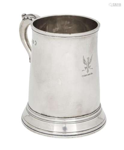 A George III silver half pint mug