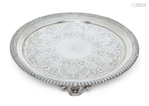 A George IV silver salver