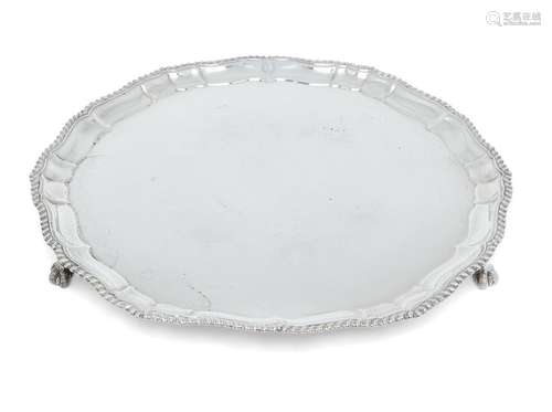 A George VI silver salver