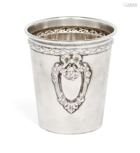 A French 800 standard silver beaker