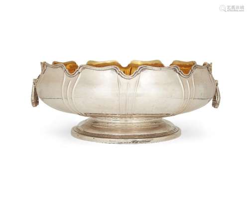 A Greek silver rose bowl