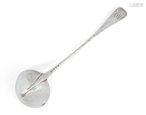 A Victorian Scottish silver rat tail ladle