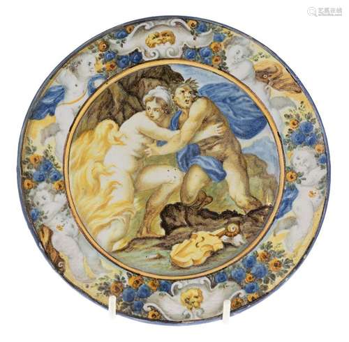 A Castelli maiolica istoriato plate