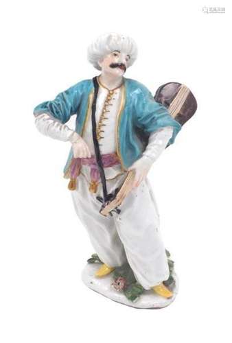 A Meissen figure of a Turkish musician