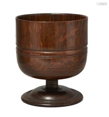 A lignum vitae wassail bowl