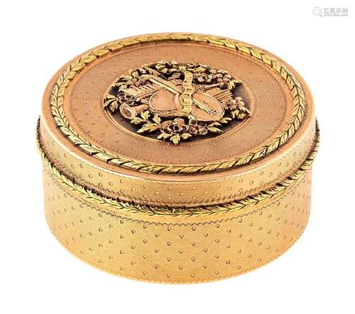 A French two-colour gold powder-box