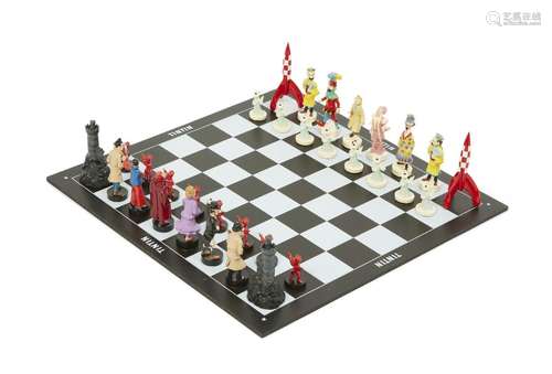 A Tintin limited edition chess set