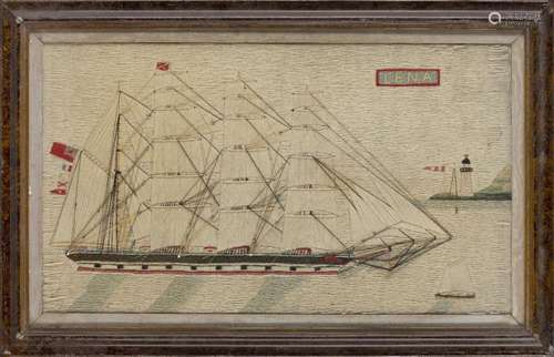 A sailor's woolwork picture