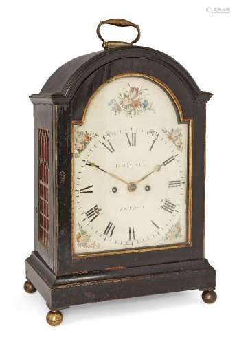 A George III ebonised bracket clock