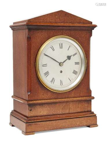 An Edward VII mahogany cased fusee mantel timepiece