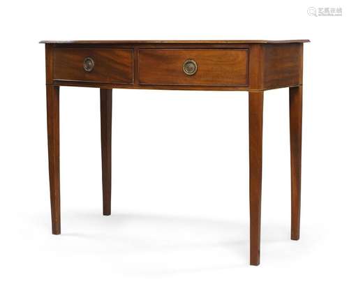 A George III mahogany bow front side table