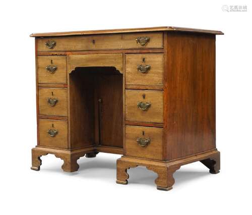 A George III mahogany kneehole desk