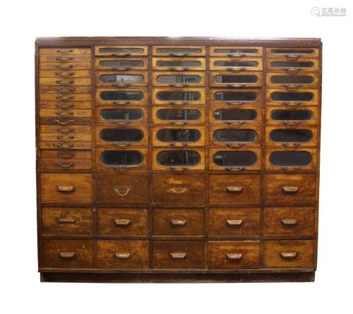 A late Victorian mahogany Haberdashery cabinet