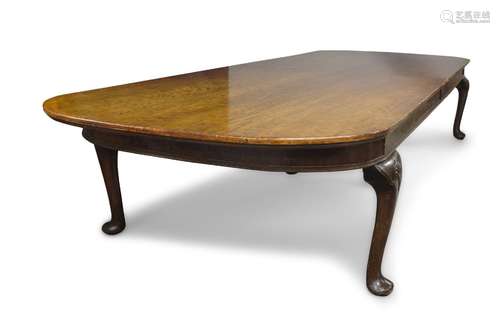 A mahogany boardroom table