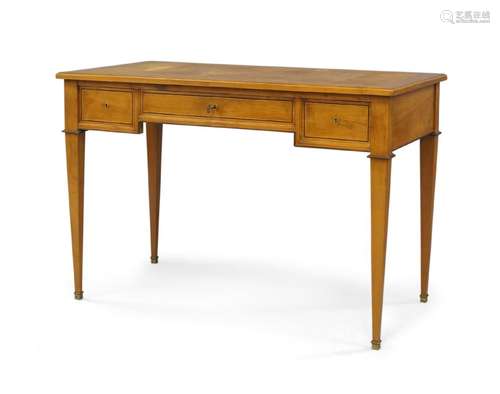 A French walnut writing table