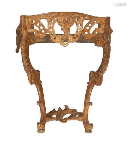 A French Rococo walnut console table