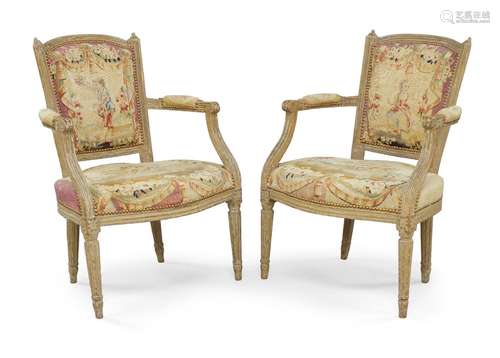 A pair of French fauteuil