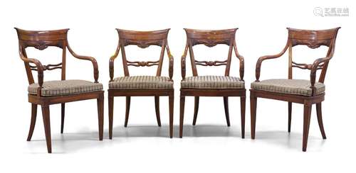 please note that these chairs are 20th century. A set of fou...