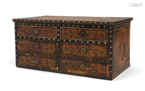 A teak and rosewood Zanzibar chest