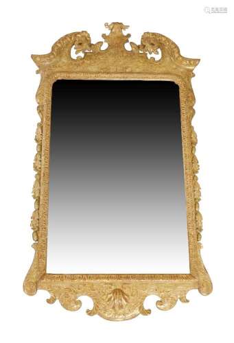 A George II gilt wood pier mirror