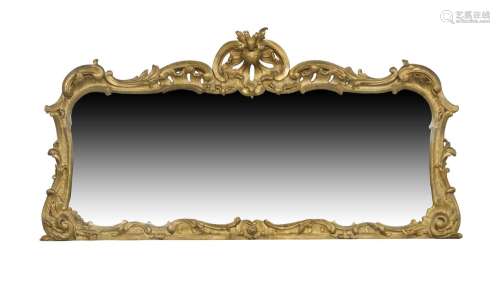 A George III giltwood overmantel mirror