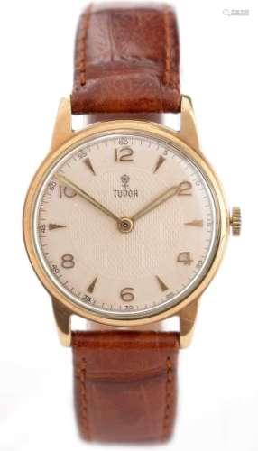 Tudor: a 9ct yellow gold cased wristwatch,
