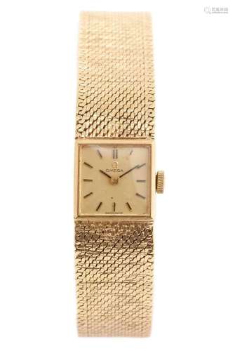 Omega: a 9ct yellow gold cocktail watch,