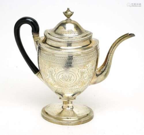 A George III silver coffee pot, by Robert Hennell I & Da...
