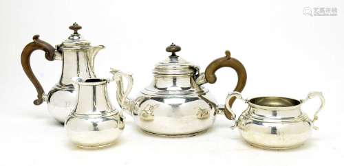 A George V four piece silver tea service, by Reid & Sons...